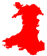 map of wales