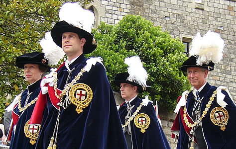 Garter Day procession and ceremony in Windsor Castle