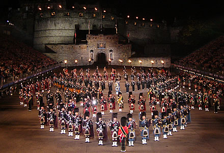 Edinburgh Tattoo (military display outside Edinburgh Castle)