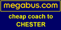 Megabus cheap coach to Chester  from  London or Birmingham