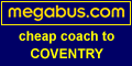 Megabus cheap coach to Coventry
