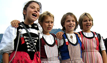 Traditional dress for the swiss
